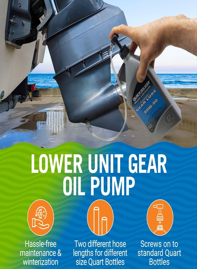 Better Boat Lower Unit Gear Oil Pump, Quart Bottle Lube Transfer, Marine Transmission Fluid, Rear Differential Service, Boat Winterizing Kit - Image 2